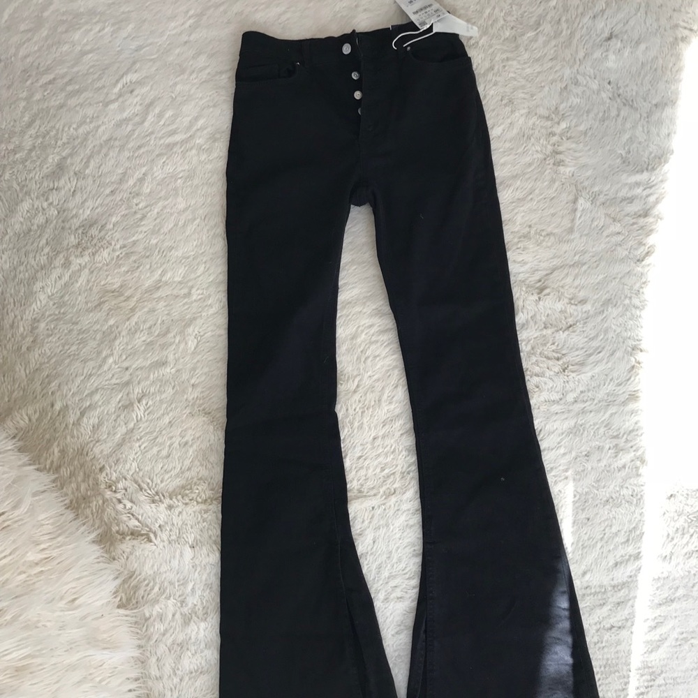 Black flare jeans from Zara